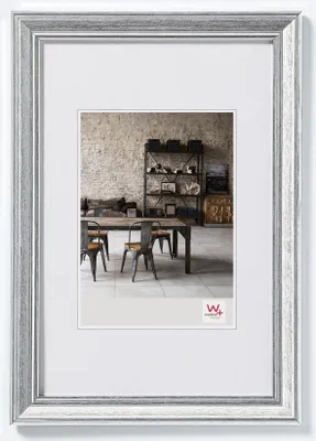 Productafbeelding van Walther Design JA030S, fotolijst voor één foto, polystyreen, zilverkleurig, 13 x 18 cm, rechthoekig, 240 mm