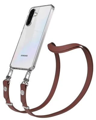 Produktbild von EAZY CASE Handykette magnetisch mit Handyhülle für Samsung Galaxy A36, Crossbody Handyband 1-1,90m verstellbar mit 2 Ösen in Braun