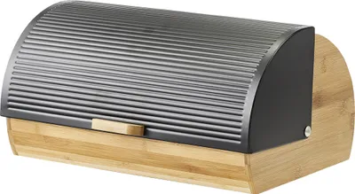 Produktbild von ZELLER PRESENT Brotkasten Bamboo/Metall 39x27x19cm