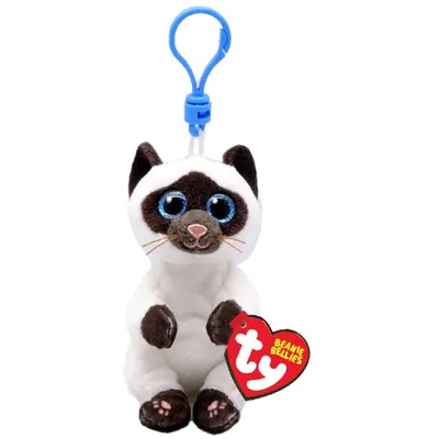 Immagine prodotto di ty Beanie Bellie Clips - anello portachiavi gatto Miso - circa 9,5 cm