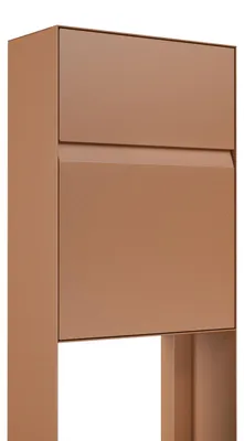 Produktbild von Standbriefkasten Leon, rostfarben, 31,5x118 cm, für C4-Briefe, großes Fassungsvermögen