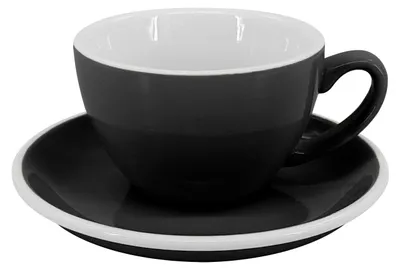 Obrázok produktu pre Šálka na cappuccino s tanierikom Roma, 180 ml, čierna