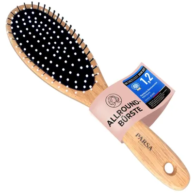 Immagine prodotto di Spazzola per capelli in legno PARSA Beauty Essential, massaggio rivitalizzante e districatura delicata