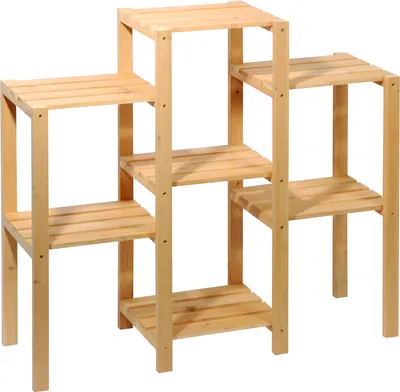 Produktbild von dobar Dekoratives Blumenregal ausKiefernholz, 7-flächig, 31 x 97 x 87cm