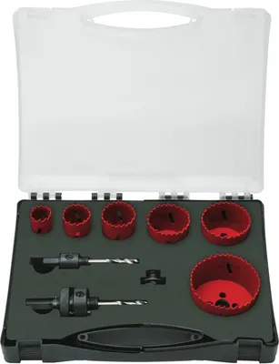 Produktbild von EXACT Werkzeugset 9tlg KstBox 2xFüBohr