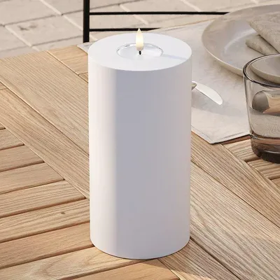 Produktbild von Deluxe Homeart LED Kerze Outdoor fernbedienbar 10x20 cm weiß