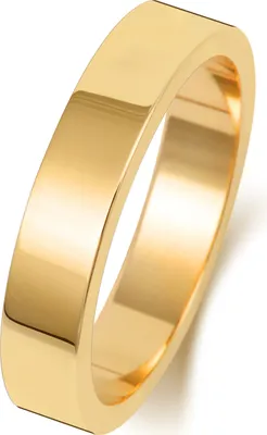 Produktbild von 9 Karat (375) Gold 4mm Flach Form Herren/Damen - Trauring/Ehering/Hochzeitsring, 68 (21.6); TRS188409KYRSY