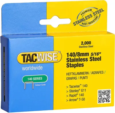 Produktbild von TACWISE Heftklammern 140/8 mm Edelstahl 2.000 Stück