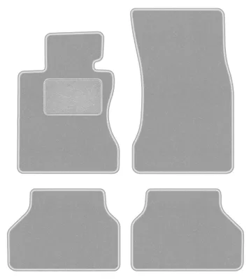 Obrázok produktu pre Velúrové autokoberce pre: BMW 5 E60 2003-2010 (sedan) – sada 4 ks, sivé, na mieru – Wielganizator OSLO