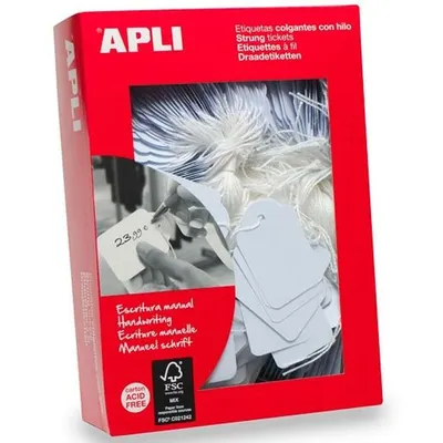 Obrázok produktu pre APLI 00392, Biela, Univerzálne, Obdĺžnik, 200 g/m², 3,6 cm, 5,3 cm