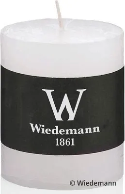 Produktbild von STUMPENKERZE 90x58mm MARBLE. Rustik, durchgefärbt Weiß