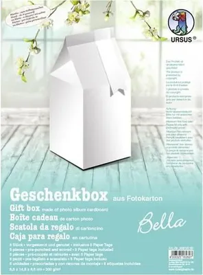 Produktbild von Geschenkbox Bella 6,5x14,5x6,5cm VE=5 Stück weiß