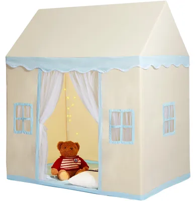 Image de Tente de jeu pour enfants VEVOR, Tente pour enfants de 1 à 5 ans, Tente pour jeunes enfants avec tapis et lampe de tente, Tente pour enfants avec fenêtres pour l'intérieur et l'extérieur, Tente maison de jeu-château