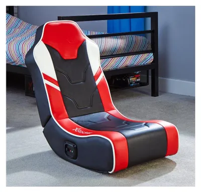 Image de X Rocker Gaming Chair Hydra, 2.0 Audio, Floor Rocker Gaming Floor Chair, Couleur:Rouge