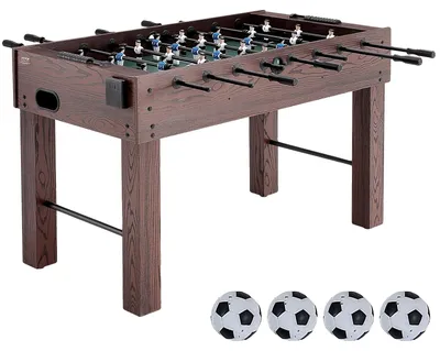 Image de Table de baby-foot VEVOR, table de baby-foot standard de 55 pouces, table de baby-foot pleine grandeur pour usage intérieur, ensemble de baby-foot, comprenant 4 balles et 2 porte-boissons
