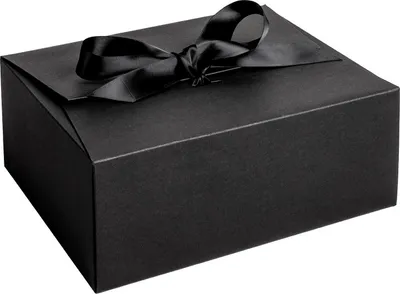 Immagine prodotto di Scatola regalo, scatola in stile fashion, chiusura in velcro e nastro di raso, dimensioni 25x20x10cm NERO 5 pezzi.