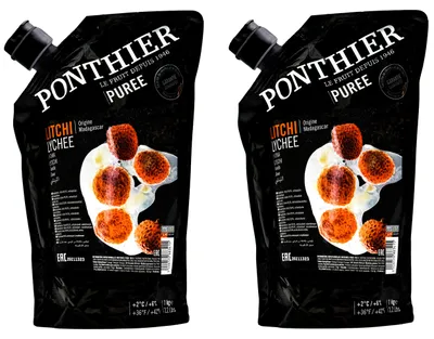 Produktbild von Ponthier LITSCHI PÜREE Lychee-Frucht-Püree 2x 1KG