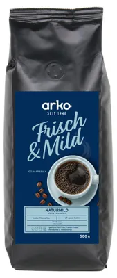 Produktbild von arko FRISCH & MILD naturmild, 500g Bohnen