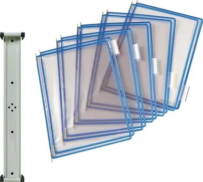 Produktbild von tarifold Wandhalter 10 Sichttafeln blau - 414601