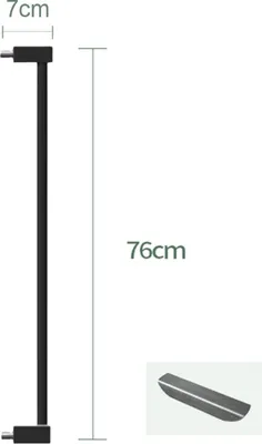 Produktbild von XAdventure Treppengitterverlängerung 7cm Schwarz