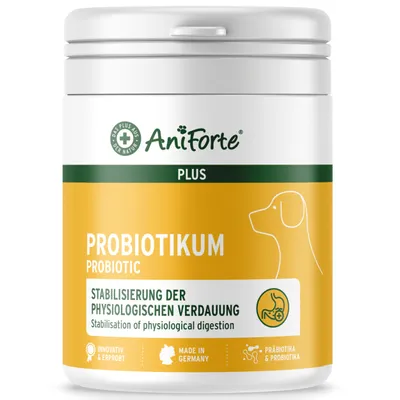 Produktbild von AniForte plus Probiotikum Tabs für Hunde 90 Stk - Natürliche Prä- & Probiotika für stabile Darmflora, normale Verdauung, bessere Kotbeschaffenheit