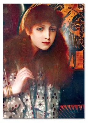 Immagine prodotto di Giallobus - Ritratto di fanciulla di Tanagra - Gustav Klimt - 100L x 140l cm - Quadro - Vetro acrilico