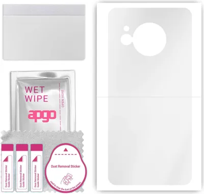 Produktbild von apgo Rückseite Schutzfolie, klar, kompatibel mit Sharp Aquos R8, Hinten Hydrogel-Displayschutzfolie mit Positionierhilfe, kratzfest, einfache Montage