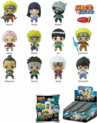 Produktbild von Monogram Int Naruto Shippuden Serie 01 3d Pvc-taschenclips-display 24 Einheiten Mehrfarbig Mehrfarbig One Size