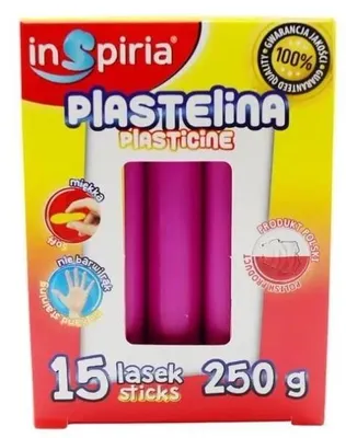 Obrázok produktu pre Ružová plastelína, 15 tyčiniek, 250 g – InSpiria