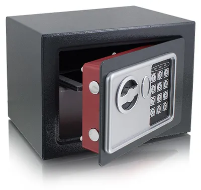 Produktbild von Bituxx Minisafe mit elektronischem Zahlenschloss Mini Tresor Wandtresor Wandsafe Safe 230x170x170mm 3mm Stärke Grau MS-11387