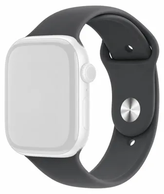 Produktbild von Ventarent Silikon-Sportarmband für Apple Watch 42/44/45/49 mm, Dunkelgrau, S/M