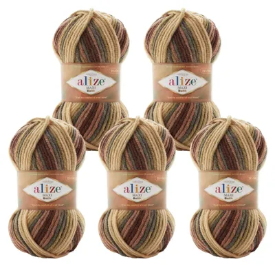 Produktbild von 500g Farbverlaufsgarn Alize Superlana Maxi Batik 25% Wolle Winterwolle Farbwahl