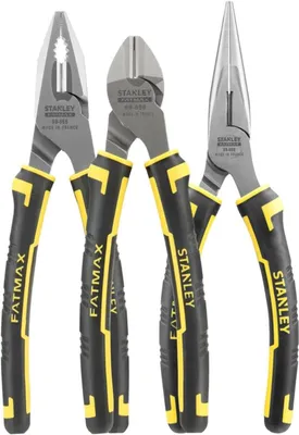 Produktbild von Stanley 4-84-488 Fatmax Universalzangen-Set mit halbrunden Zangen, 3-teilig