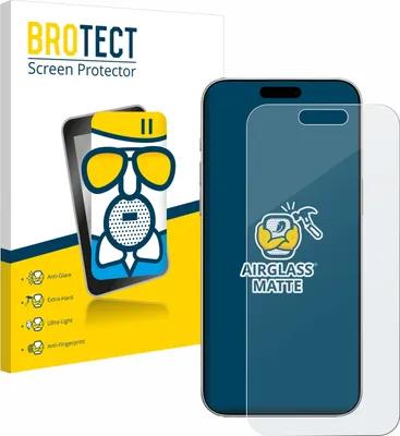 Produktbild von BROTECT Entspiegelungs Schutzglas für Apple iPhone 16 Schutzfolie Panzer Folie Glas Display Schutz matt