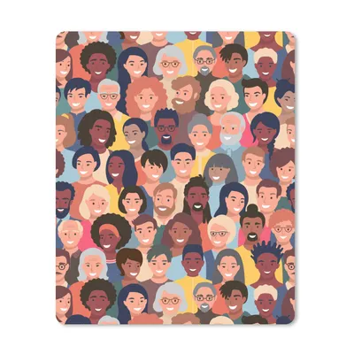 Produktbild von MuchoWow® Mauspad Mousepad Vielfalt - Muster - Gesicht 30x40 cm - Mousepads - Maus Mat - Pad - Mausunterlage - Mausmatten