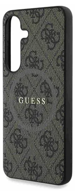 Obrázok produktu pre Guess 4G Ring Classic Logo MagSafe (GUHMS25MG4GFRW) – ochranný kryt s MagSafe krúžkom a 4G logom pre Samsung Galaxy S25 Plus – hnedý