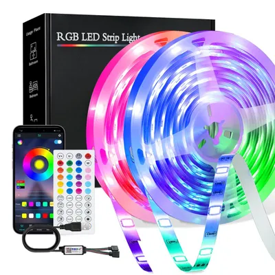Obrázok produktu pre 20 metrová LED páska, Bluetooth RGB osvetlenie s ovládaním cez aplikáciu, flexibilná a stmívateľná