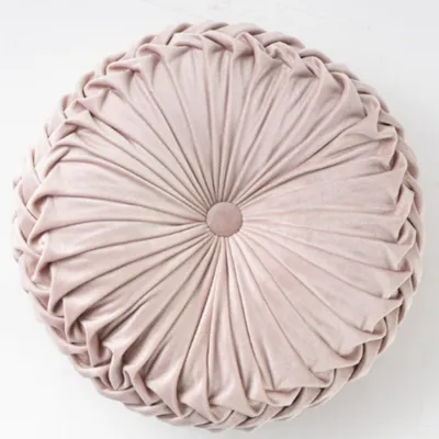 Image de Coussin de sol en velours, rond, de 35 cm, idéal pour la décoration