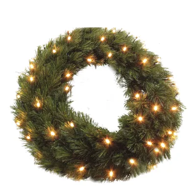 Produktbild von Edelman Triumph Tree LED Weihnachtskranz Forest Frosted 48 LED warmweiß außen 45 cm grün