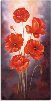 Produktbild von ARTland Leinwandbild Mohn V Größe: 20x40 cm