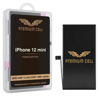 Produktbild von Premium Cell Akku für iPhone 12 Mini Diagnosefähig 2600mAh 600+