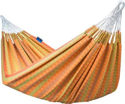 Produktbild von Potenza Morena Hängematte 230 x 160 cm, Belastbarkeit bis 220 kg, 100% Baumwolle Doppelhängematte