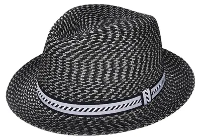 Produktbild von Robin Ruth Strohhut Gru im Trilby-Look - Trilby-Hut Strandhut Sonnenhut mit Krempe in Anthrazit-Grau