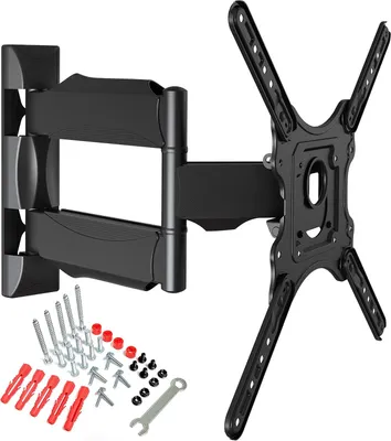 Imagen del producto de Soporte de pared ajustable para televisores LED y LCD de 32 a 55 pulgadas. Compatible con VESA hasta 400x400 mm, con una capacidad máxima de 31-8 kg