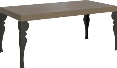 Produktbild von Paxon Premium 200/304x90 cm ausziehbarer Tisch in Taubengrau mit anthrazitfarbenen Beinen