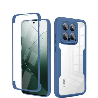 Produktbild von 360° Grad Hülle für Xiaomi 14 Handyhülle vollschutz Integriertem Displayschutz Blau