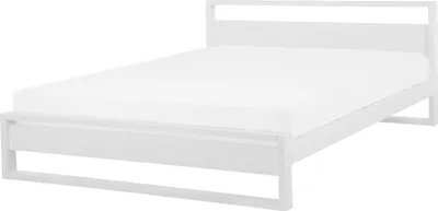 Obrázek produktu pro BELIANI Postel s rámem z bílého borového dřeva 180 x 200 cm s čelo v retro stylu