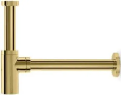 Produktbild von Ablaufgarnitur Siphon in Gold Abfluss und Siphonset Waschbecken Waschschale Ablaufgarnitur