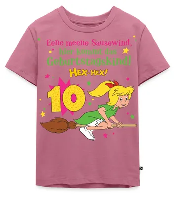 Produktbild von Spreadshirt Bibi Blocksberg Geburtstagsdesign 10 Jahre Kinder Premium T-Shirt, 134/140 (8 Jahre), Mauve