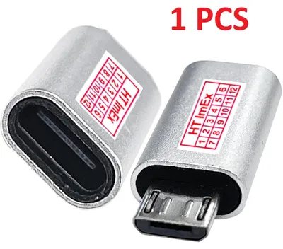 Produktbild von Silber - Adapter USB-C Buchse zu Micro USB Stecker von USB Typ C zu USB Typ B